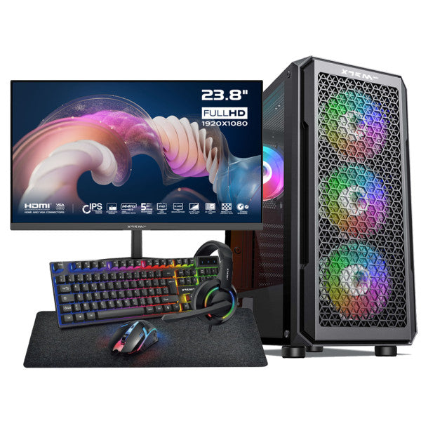 Gamer Essential Setup – R5 5500, RX 6650 XT + XGC-120 + X24G14IFF 23.8" 144 Hz